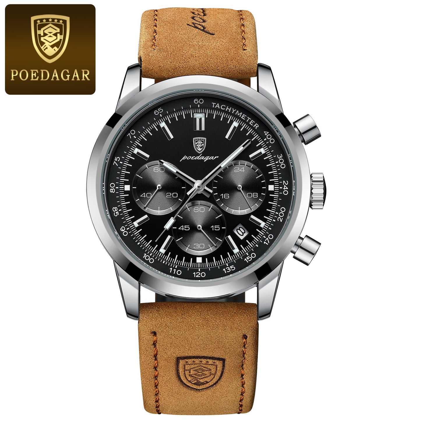 POEDAGAR Luxus-Chronographenuhr
