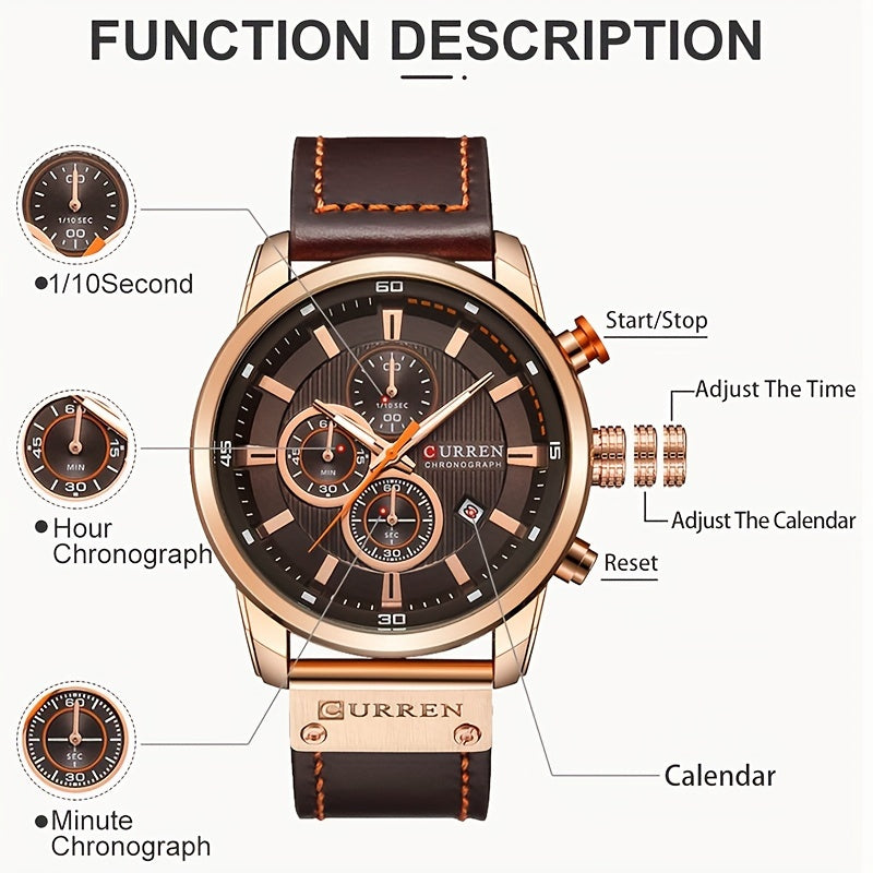 CURREN Sport-Lederuhr