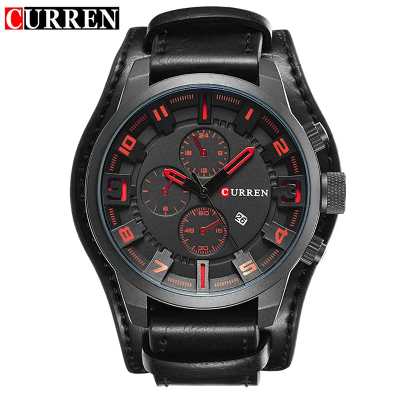 Neue Uhren CURREN Luxusmarke Herrenuhr Lederarmband Mode Quarzuhr Casual Sport Armbanduhr Datum Uhr Uhren 8225