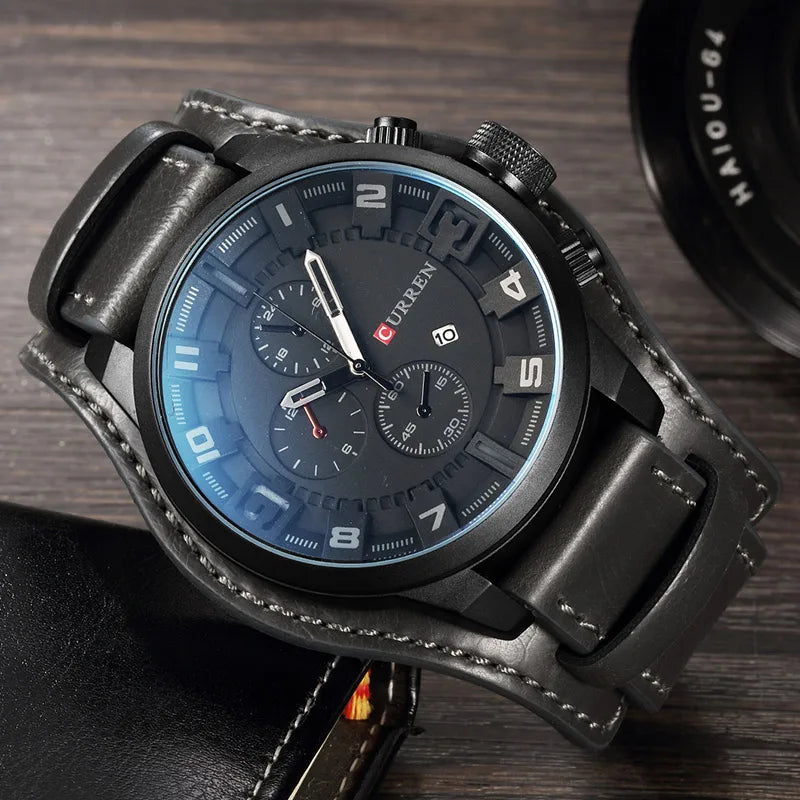 Neue Uhren CURREN Luxusmarke Herrenuhr Lederarmband Mode Quarzuhr Casual Sport Armbanduhr Datum Uhr Uhren 8225