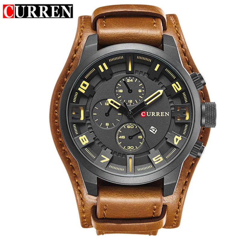 Neue Uhren CURREN Luxusmarke Herrenuhr Lederarmband Mode Quarzuhr Casual Sport Armbanduhr Datum Uhr Uhren 8225