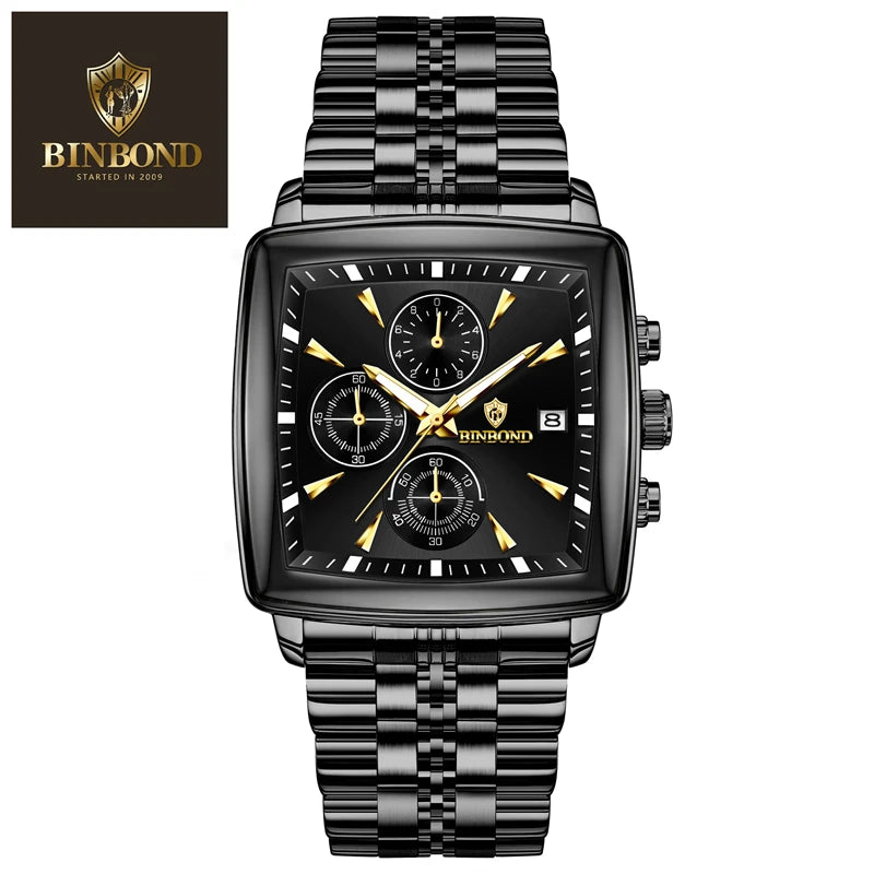 Binbond – Luxuriöse quadratische Uhr