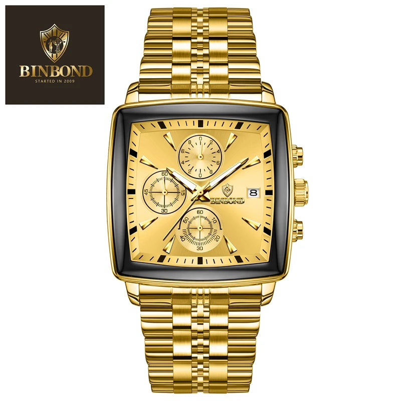 Binbond – Luxuriöse quadratische Uhr