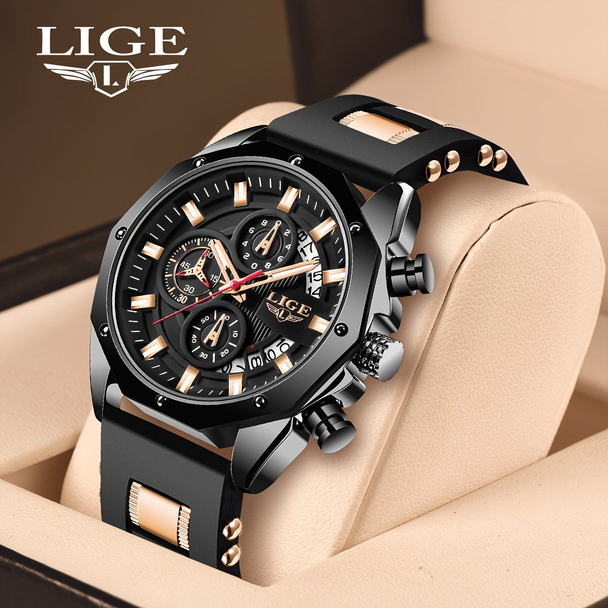 LIGE Chronograph Sportuhr