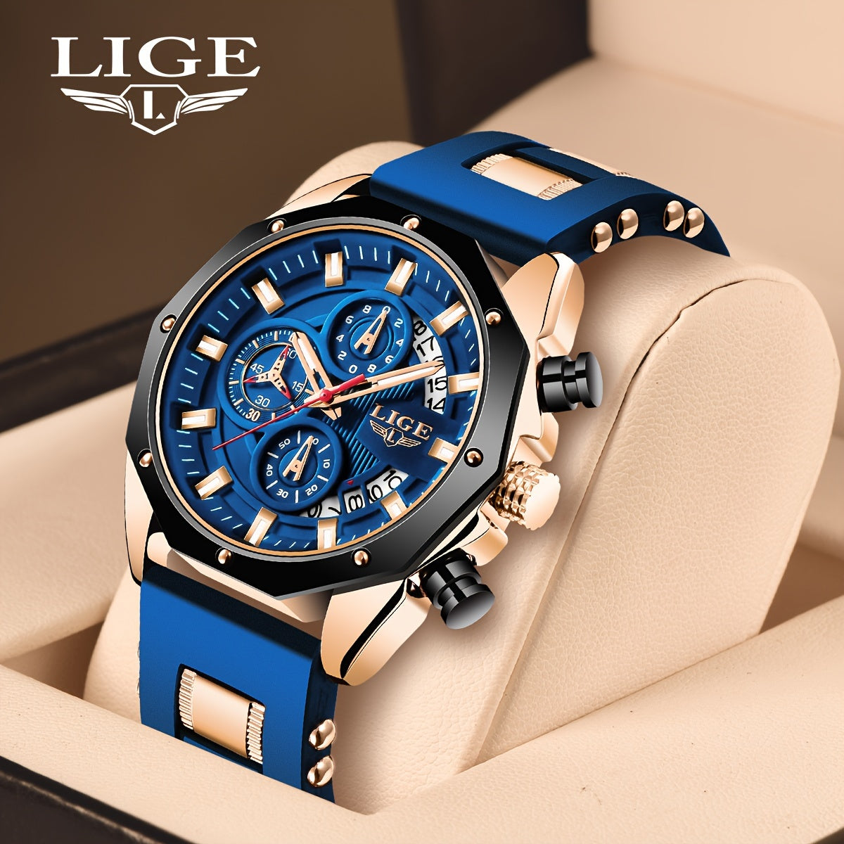 LIGE Chronograph Sportuhr