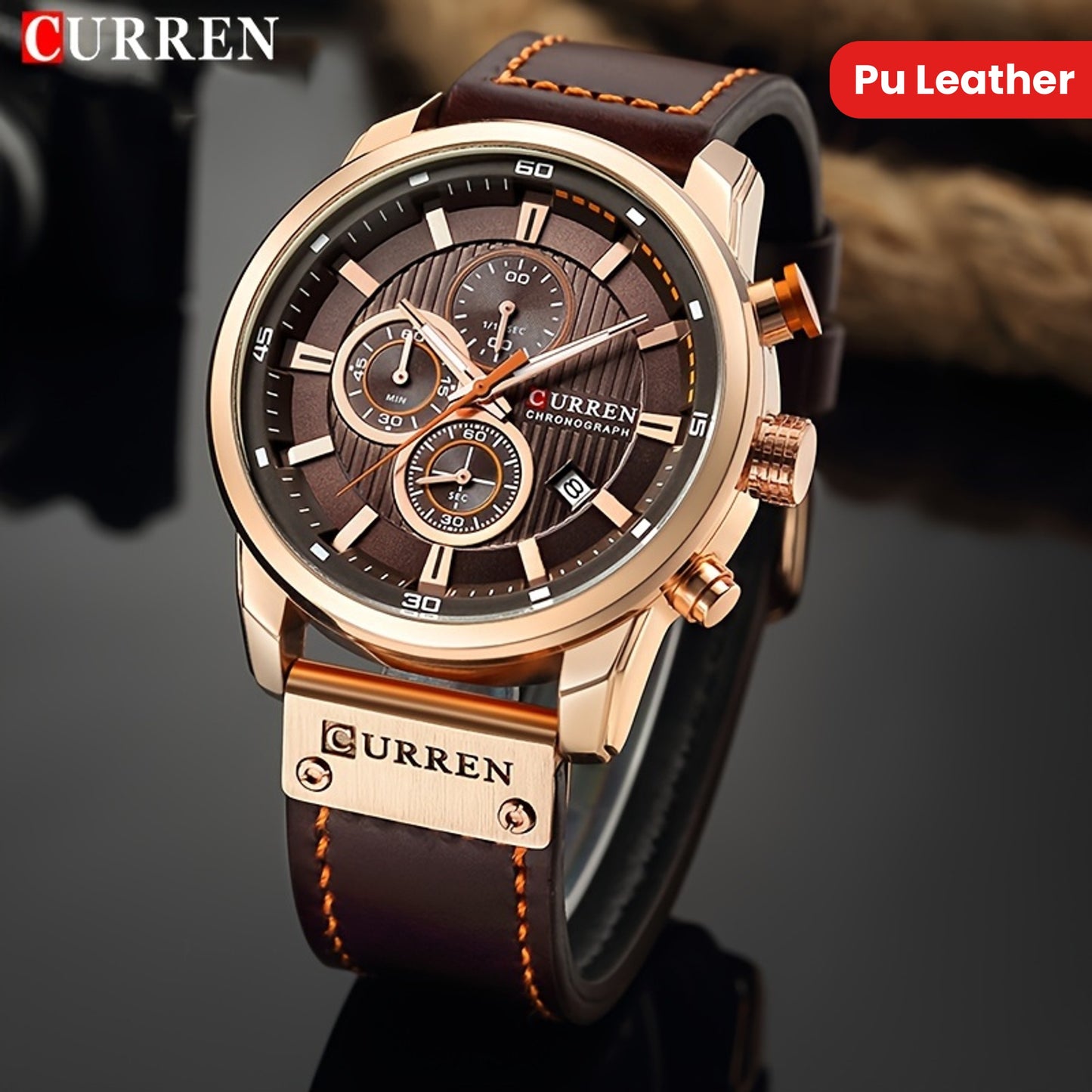 CURREN Sport-Lederuhr