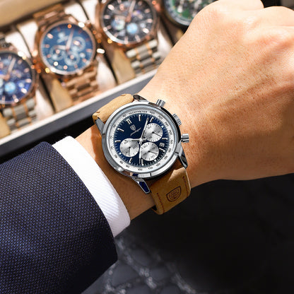 POEDAGAR Luxus-Chronographenuhr