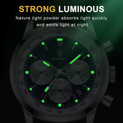 POEDAGAR Luxus-Chronographenuhr