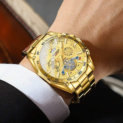 Luxuriöse goldene Quarzuhr
