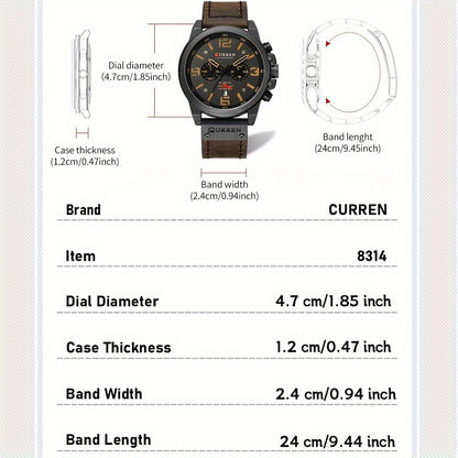 CURREN Sport-Wasserdichte Uhr