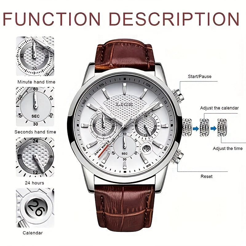 Luxuriöse Quarz-Business-Uhr