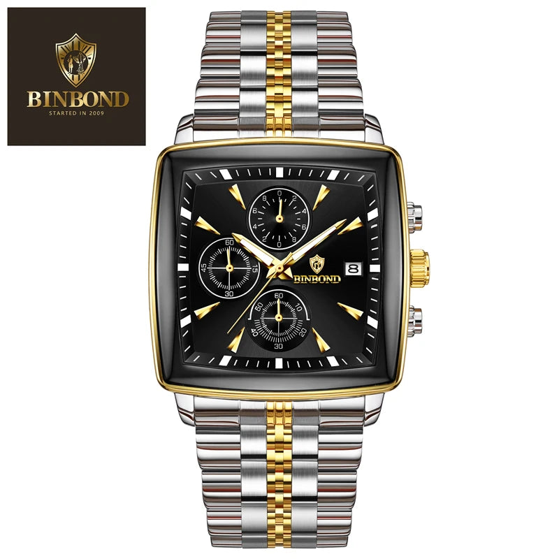 Binbond – Luxuriöse quadratische Uhr