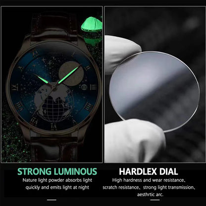 POEDAGAR Marke Leuchtende Uhr Männer Luxus Wasserdicht Ultradünne Kalender Männliche Quarz Armbanduhren Fashion Echtes Leder Uhren