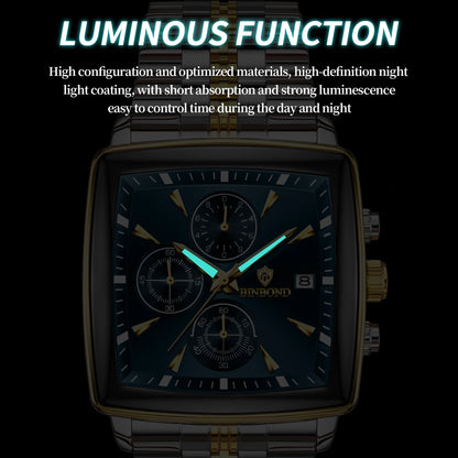 Binbond – Luxuriöse quadratische Uhr