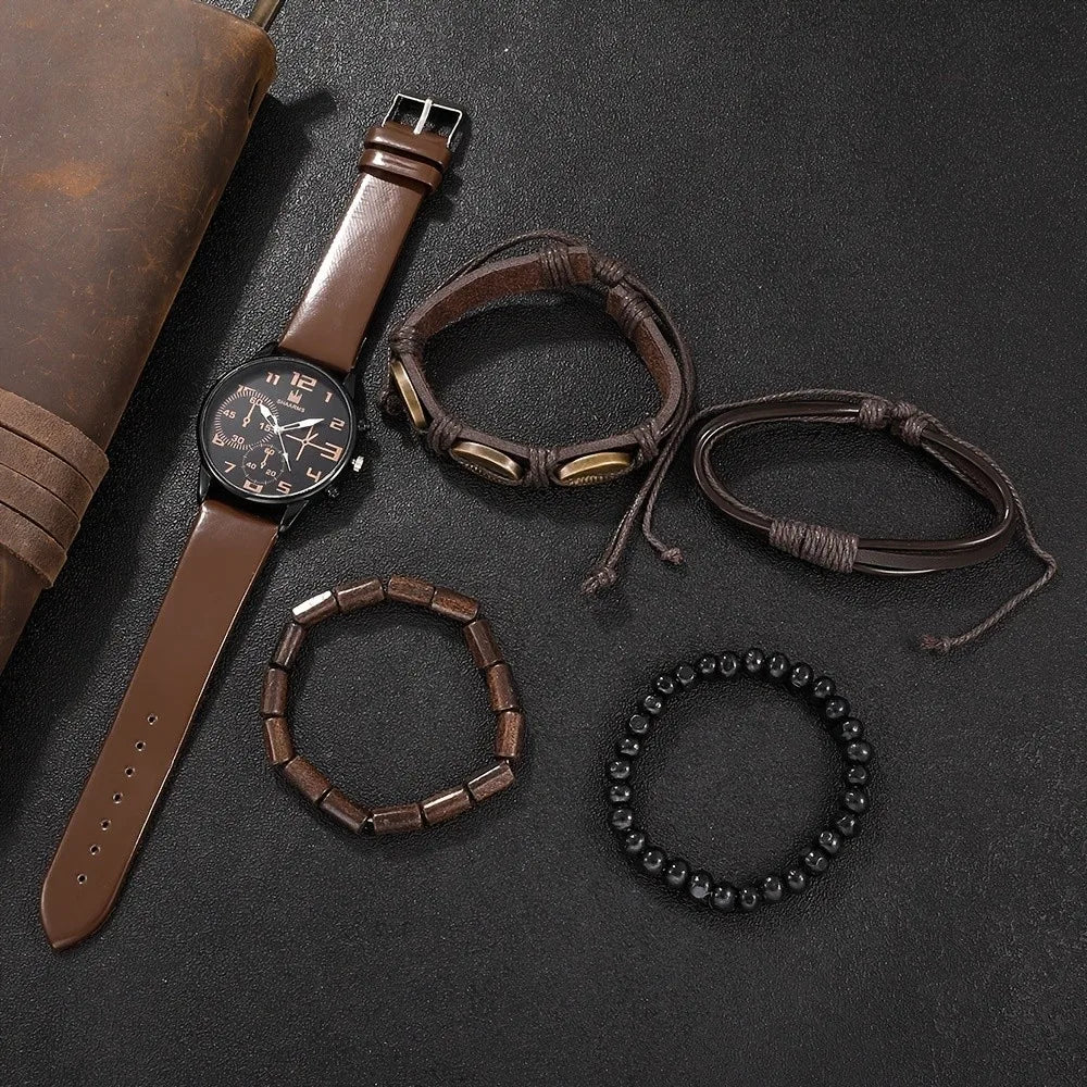 Kaufen Sie 1, erhalten Sie 5 – Quarzuhr &amp; Armband-Set + kostenloser Versand