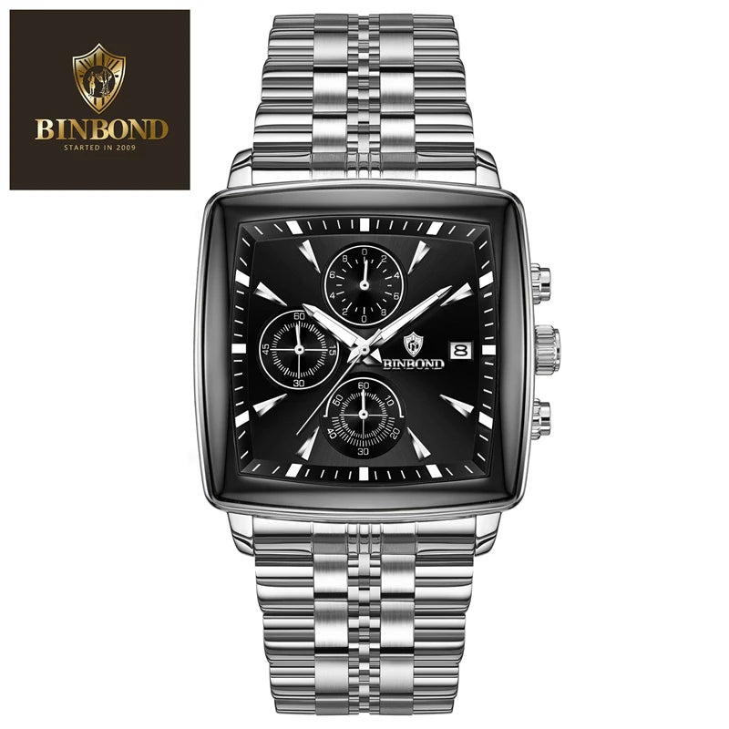 Binbond – Luxuriöse quadratische Uhr