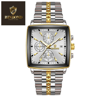 Binbond – Luxuriöse quadratische Uhr