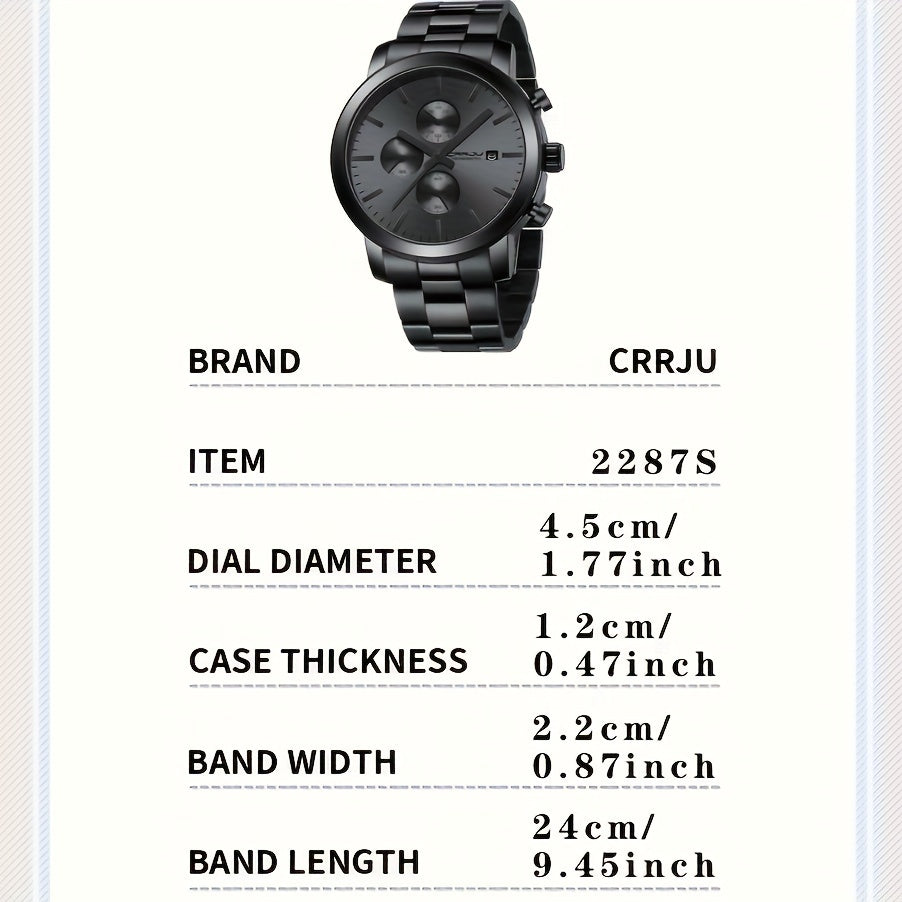 Multifunktions-Herrenuhr aus Edelstahl, hohe Qualität
